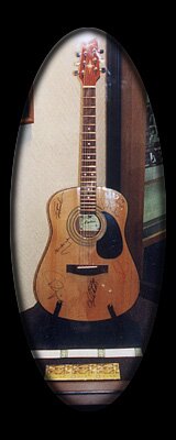 The autographed guitar